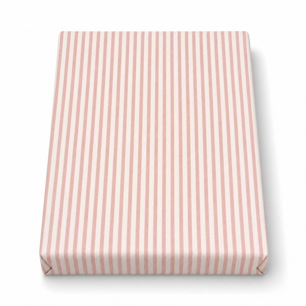 Pink linear Double Bed Sheet 96x102"
