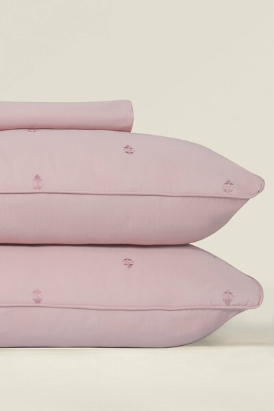 Morganite T-400 Embroidered Bed Sheet Set