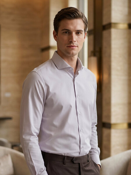 Fawn Plain, Cutaway Collar, Poplin Formal Shirt (FS-3071)