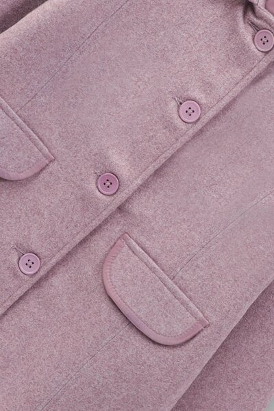 Girls Berry Bloom Felt Coat