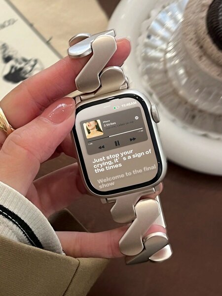 Shein - 1pc Brushed Stainless Steel Watch Band (Belt only)