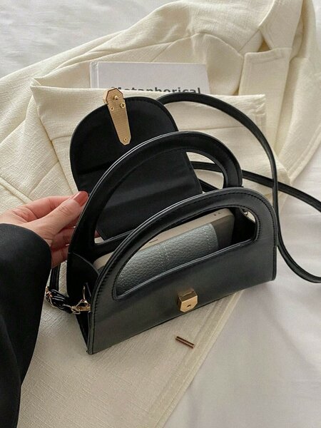 Shein - 1 Pc Minimalist Retro Mini Handbag Square Bag