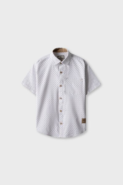 Boys Classic Dot Cotton Shirt