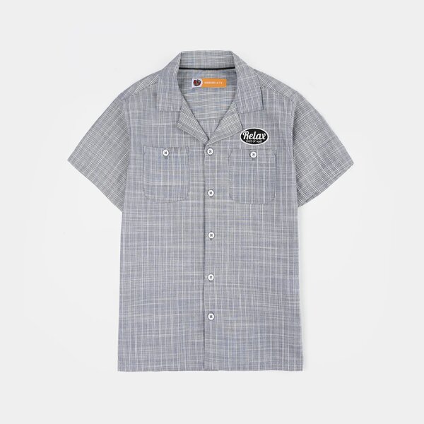 Boys Yarn Dyed Shirt (State of Mind) - Grey