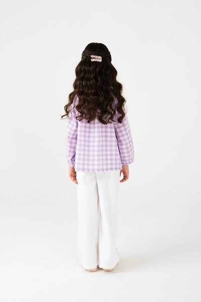 Lavender Puffy Cotton Top