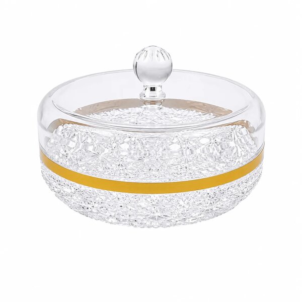 Mini Crystal Dry Fruit Serving Bowl with Lid