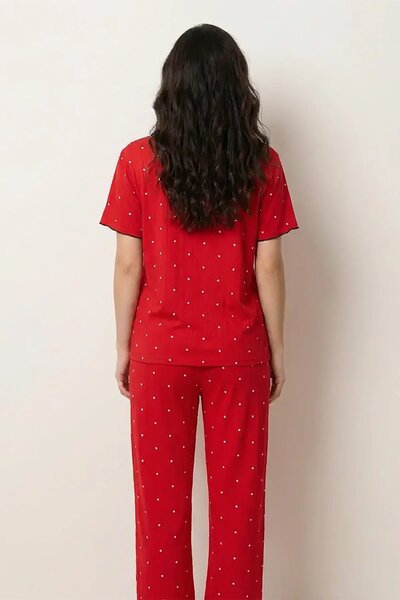 BLS - Pajama set -  Short sleeves with long pants - Red