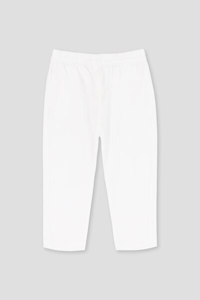 White Cotton Boys Trouser