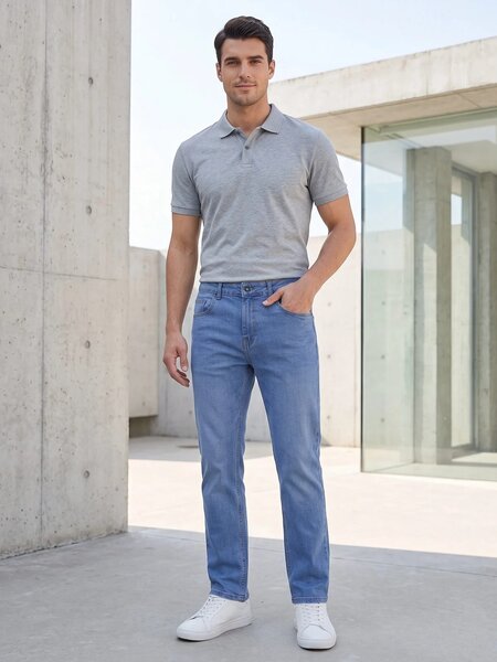 Ice Blue Straight Fit Jeans 59