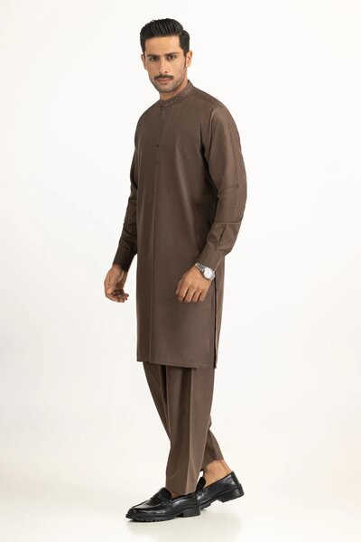 Regular Fit Embroidered Suits