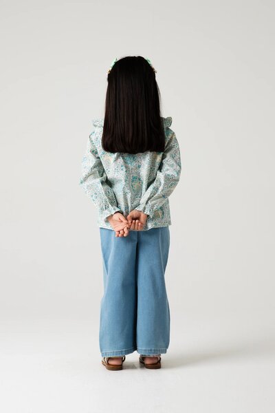 Ivory Paisley Printed Cotton Top