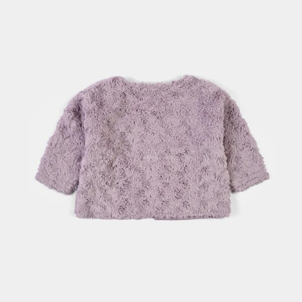Infant Girls Sherpa Jacket Purple Coat-Purple