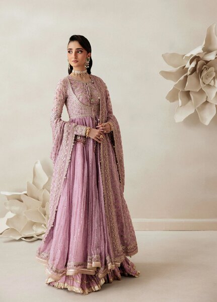 Aik Shaam by AIK Atelier Unstitched Chiffon Embroidered 3 Piece Suit AIK26US D-01 - Wedding Collection