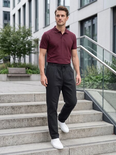 Black Cotton Stretch Trouser (CST-036)