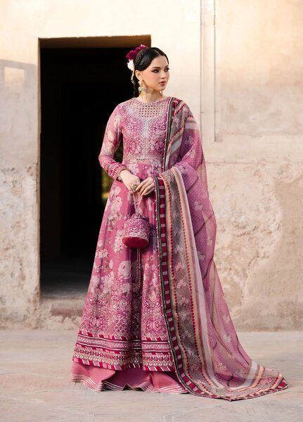 Xenia Formal Unstitched Luxury Chiffon Suits 3 Piece XE25FL Bano - Formals Collection