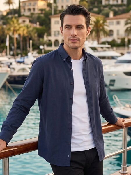 Navy Blue Oxford Shirt (CSB-341)