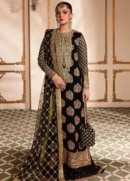 Naira by Roheenaz Embroidered Organza Suit Unstitched 4 Piece ENZ24N RNZ-03 Taliya - Luxury Collection