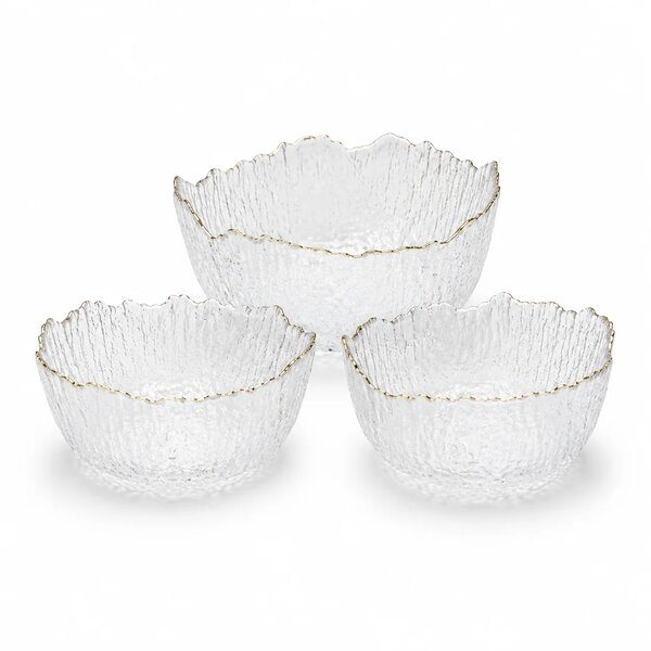 7 Pcs Fruit Bowl Set – Decorative Serving Bowls in Amber, Purple, Clear White, Pink, Blue & Black