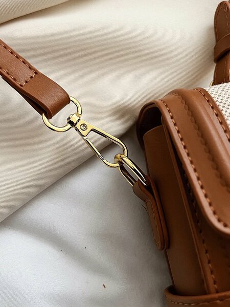 Shein - Fashionable Minimalist Casual Small Square Bag, Buckle Decor