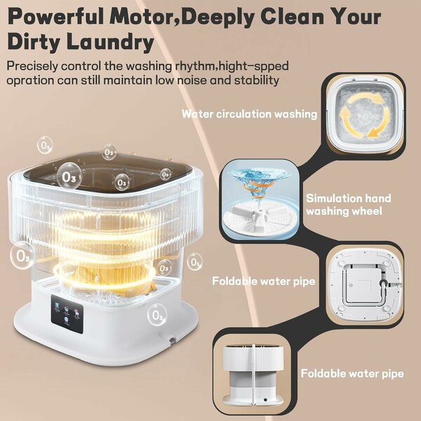 Home.Co - Foldable Electric Washing Machine with Dryer (11 Litres)