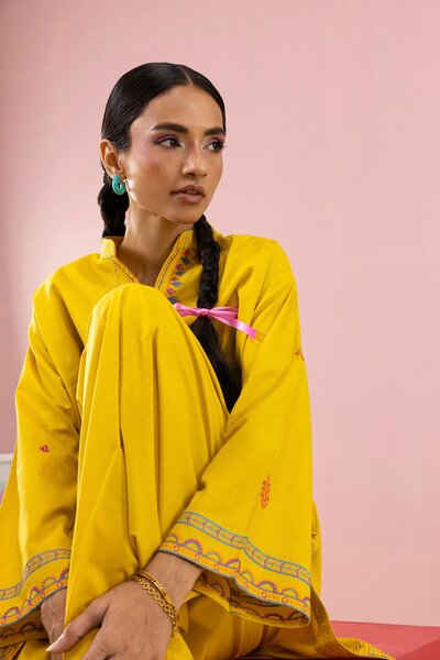 Stitched Embroidered Lawn Shirt+ Shalwar