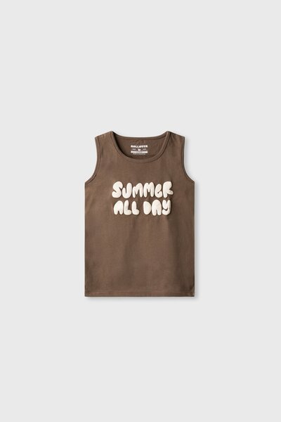 Boys Summer Days Brown Tank Top