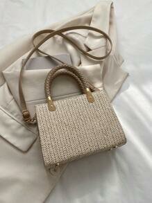 Shein - Fashionable New Simple High-End Texture Versatile Square Bag Handbag Sling Shoulder Bag