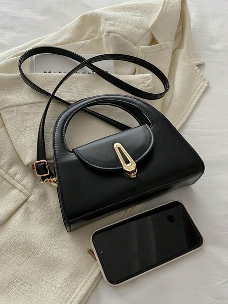 Shein - 1 Pc Minimalist Retro Mini Handbag Square Bag
