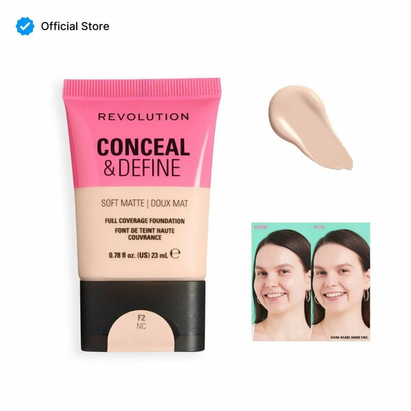 Makeup Revolution Conceal & Define Soft Matte Tube Foundation - 23ml