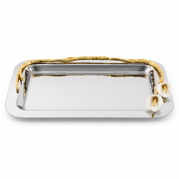 Premium Silver Serving Platter 11 x 17 Inch