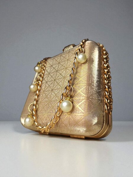 The Original - Braided Square Chain Evening Cluthch Gold