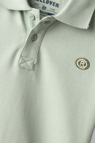Boys Signature Sage Crest Polo