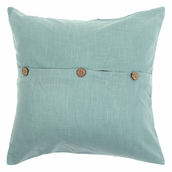Noor Jaal Cotton Cushion Cover – 18x18 Inch Square Vintage Block Print Throw Pillow