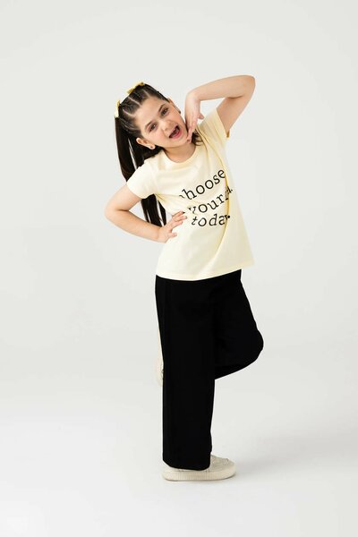 Girls Sunny Slogan A Line Tee