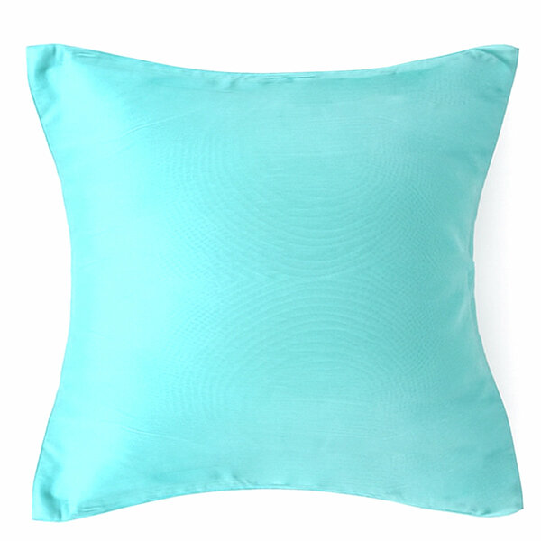 Buy 1 Get 1 Free Sky Blue Raw Silk Cushion Cover 18x18 – Elegant Decorative Throw Pillow for Sofa, Bed & Living Room