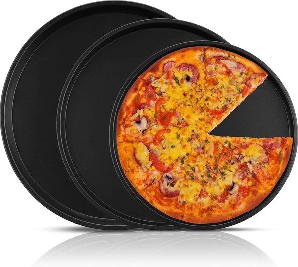 Home.Co - 3Pcs Non-Stick Pizza Pan Tray