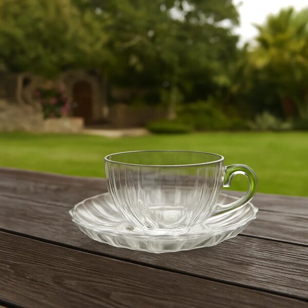 CUP AND SAUCER 12PC SET (170ML) – Premium Deli Glassware