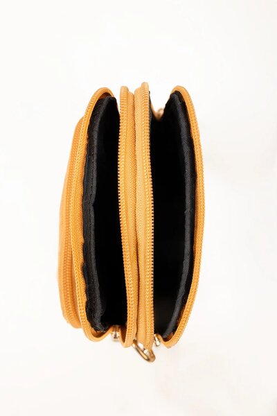 Yellow Cross Body Wallet