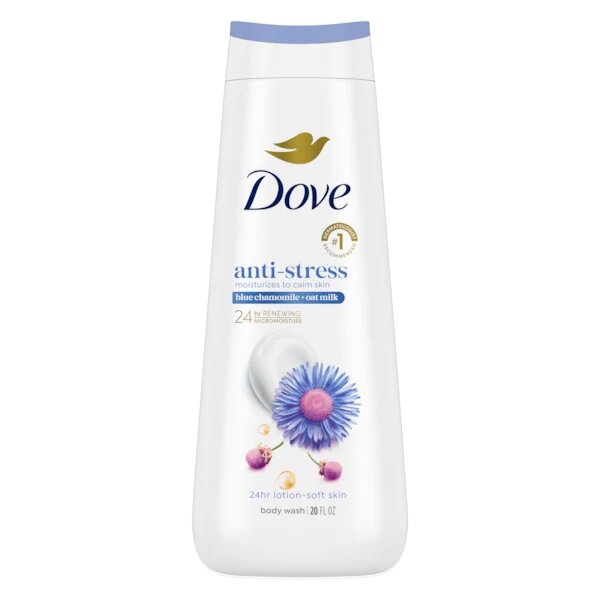 Dove - Anti Stress Blue Chamomile & Oat Milk Body Wash - 20 Fl Oz (591ml)