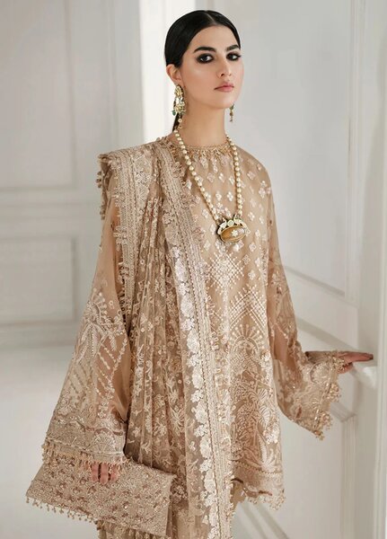 Chantelle by Baroque Unstitched Embroidered Chiffon 3 Piece Suit BQ26UCF CH10-D04 - Festive Collection
