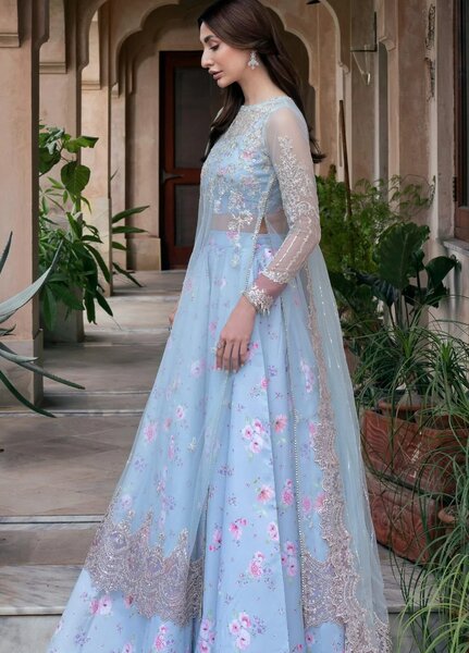 Rusukh by Sahane Unstitched Embroidered Net 3 Piece Suit KAYRA Festive Collection