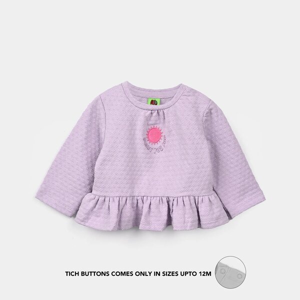 Infant Girls Cotton Jersey 2Pcs Suit Bloom - Purple