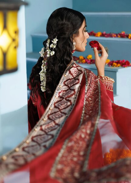 La Elise Women Unstitched Embroidered Lawn 3 Piece Suit 0000505 Pareesa - Festive Collection