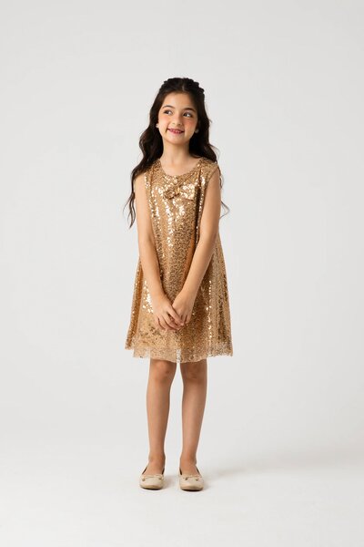Golden Stardust Sequin Dress