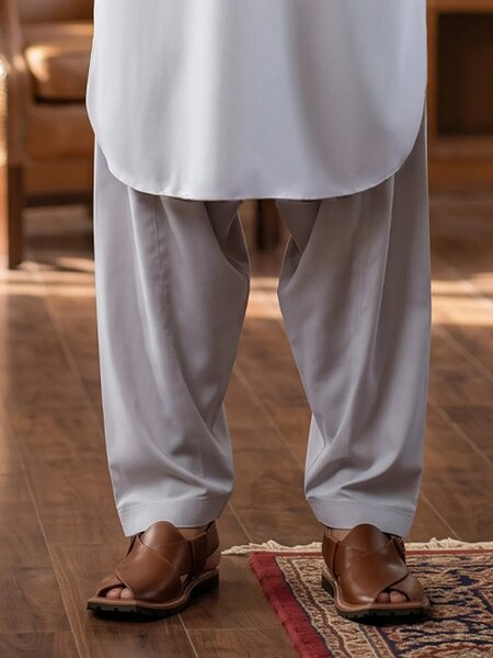 Light Grey Designer Shalwar Kameez (SK-722)