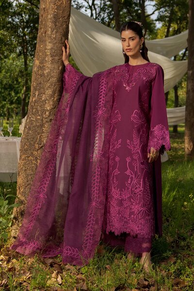 Rang Rasiya Unstitched Embroidered Luxury Lawn 3 Piece Suit RR26ULE ZAHA - Eid Collection