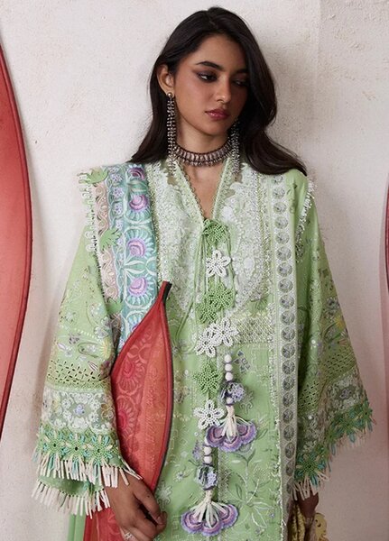 Suffuse Unstitched Embroidered Lawn 3 Piece Suit SSY26ULE Naviel - Eid Collection