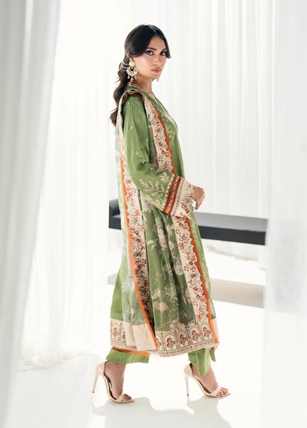 Efsun by Sahane Women RTW Embroidered Raw Silk 3 Piece Suit FP8805 Asalet Festive Collection