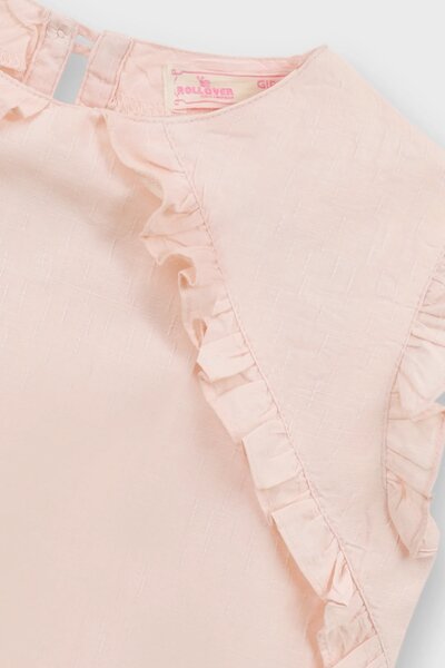 Soft Pink Flutter Cotton Top