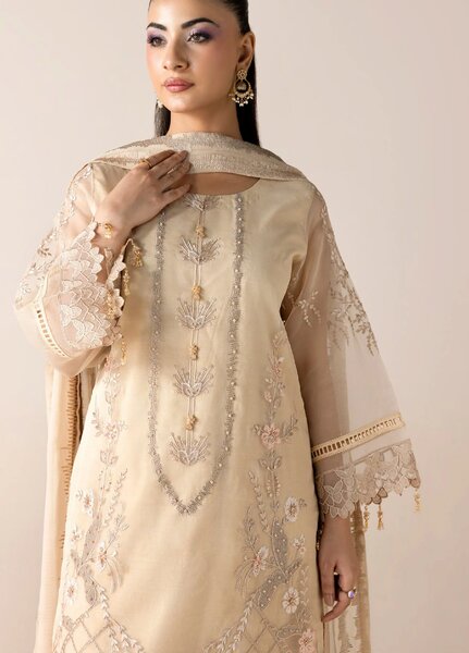 Aura by Zebtan RTW Embroidered Organza 3 Piece Suit ZB26UAL A-07 - Festive Collection
